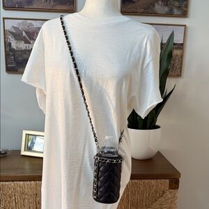 White House Black Market Black Quilted Crossbody Bag